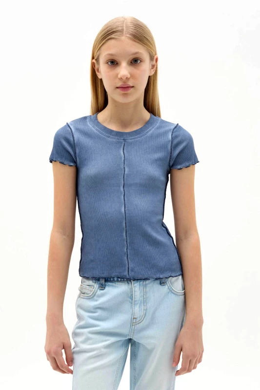 OVS KIDS OVS παιδικό T-shirt acid-wash effect Regular Fit - 002191257 Μπλε