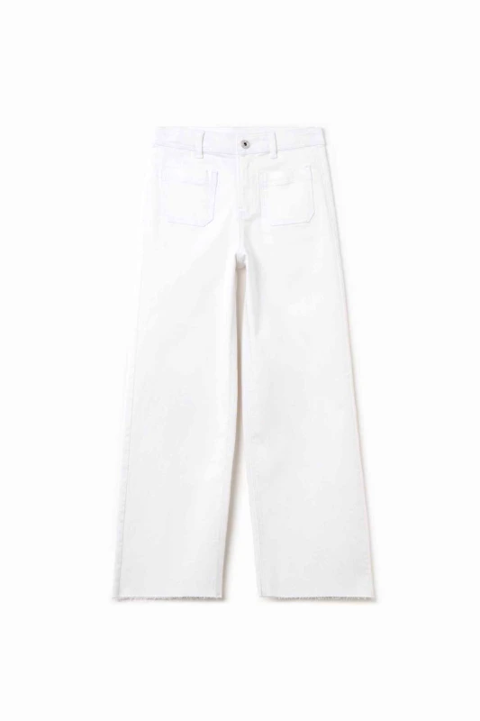 OVS KIDS OVS παιδικό τζιν παντελόνι Wide Leg - 002258091 Λευκό