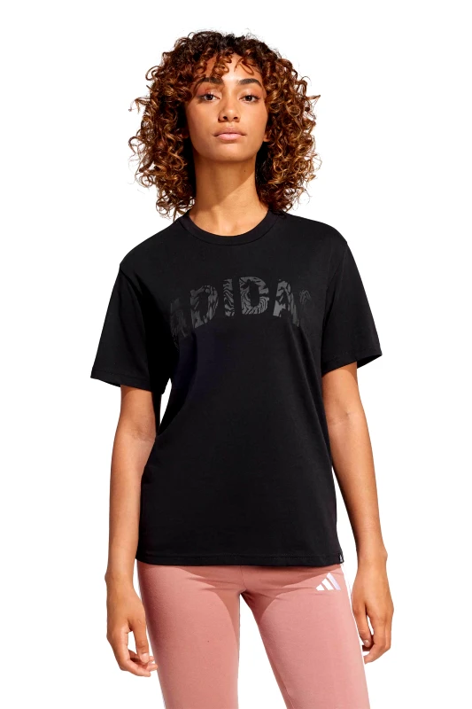 ADIDAS Adidas γυναικείο T-shirt Regular Fit "Camo Graphic" - JJ4105 Μαύρο