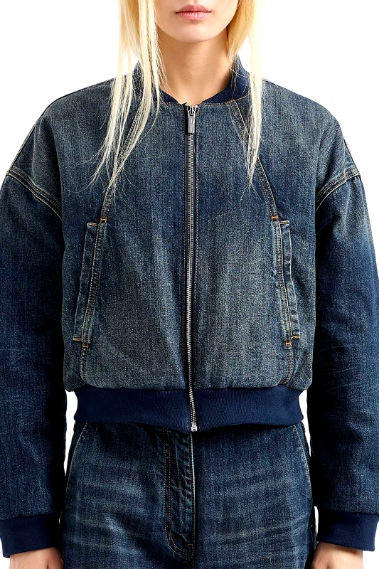 ARMANI EXCHANGE Armani Exchange γυναικείο denim μπουφάν με λογότυπο - 6DYB24Y18DZ Denim Blue