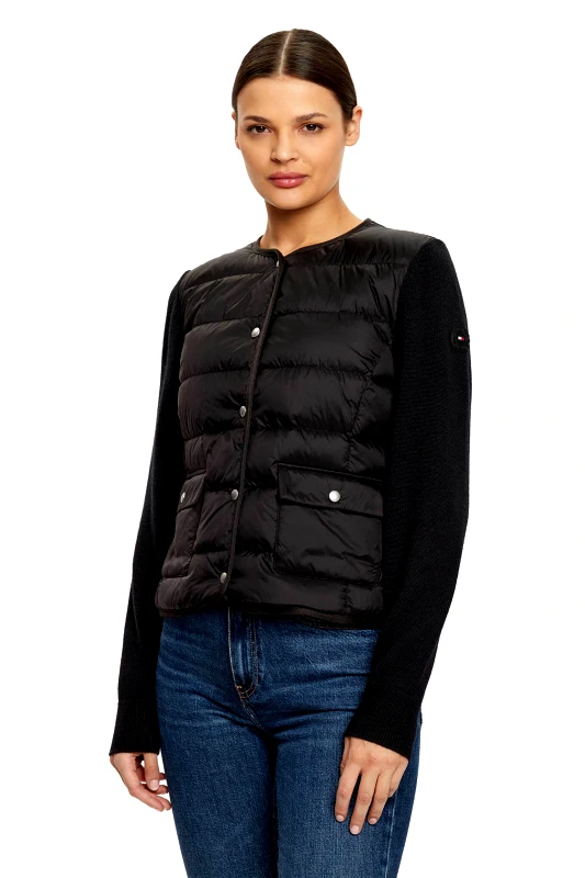 TOMMY HILFIGER Tommy Hilfiger γυναικείο αμάνικο μπουφάν με καπιτονέ σχέδιο - WW0WW44343 Μαύρο