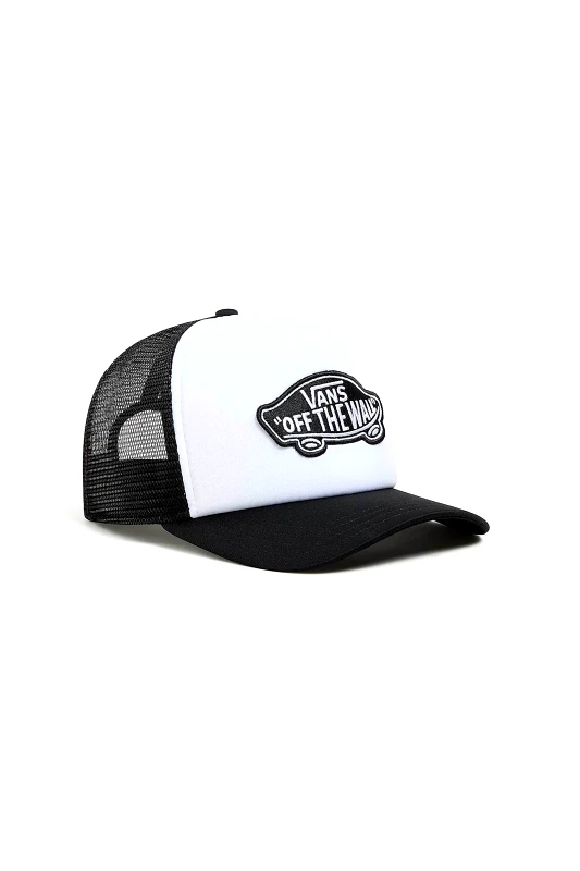 VANS Vans ανδρικό καπέλο με logo patch "Classic Patch Curved Bill Trucker" - VN00066XY281 Ασπρόμαυρο