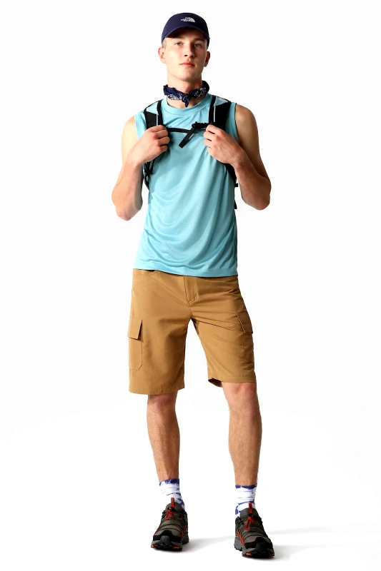 THE NORTH FACE The North Face ανδρική βερμούδα cargo μονόχρωμη "Horizon" - NF0A824D8W01 Καφέ Ανοιχτό