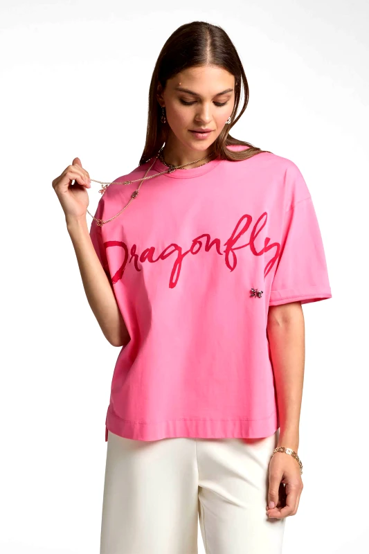 ELENA MIRO Elena Mirò γυναικείο T-shirt "Dragonfly" - G169Z380MH Φούξια