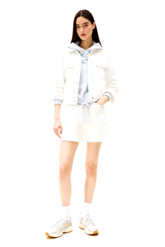 TOMMY JEANS Tommy Jeans γυναικείο denim σορτς πεντάτσεπο Mom Fit - DW0DW20093 Λευκό