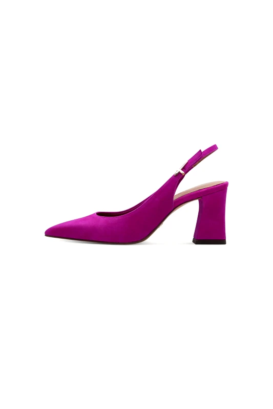 TAMARIS Tamaris γυναικεία slingbacks μονόχρωμα με χοντρό τακούνι - 1-29633-44 Φούξια