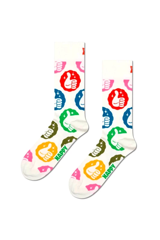 HAPPY SOCKS Happy Socks unisex κάλτσες "Thumbs Up" - P002590 Εκρού