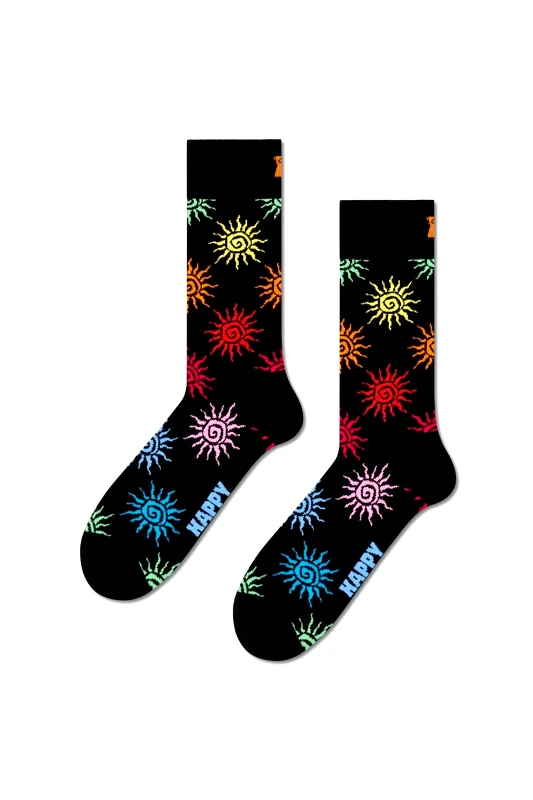 HAPPY SOCKS Happy Socks unisex κάλτσες "Sun" - P002606 Μαύρο