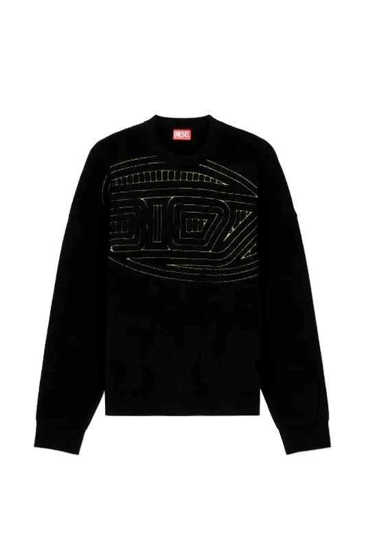 DIESEL Diesel ανδρικό πουλόβερ με σχέδιο με μονόγραμμα Regular Fit - W24A149210PHAW Μαύρο