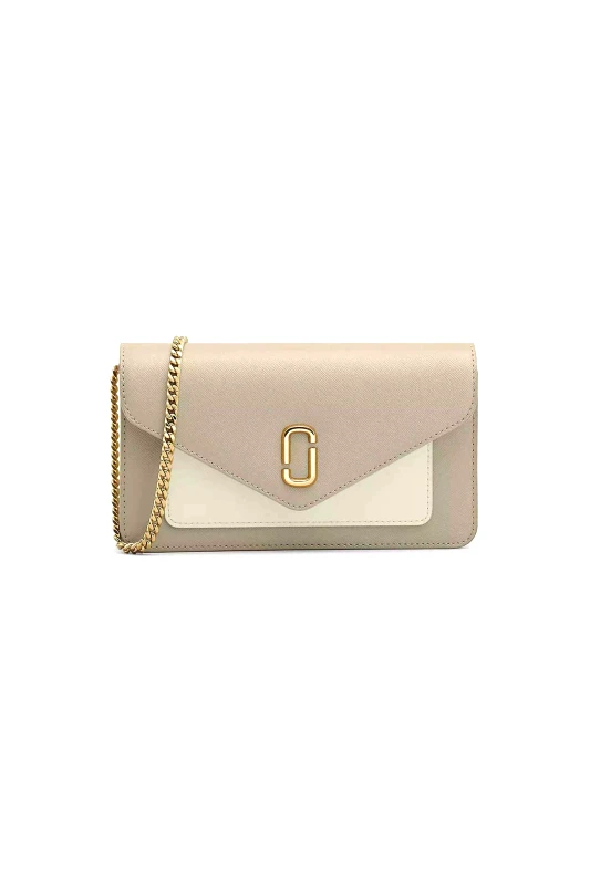 MARC JACOBS Marc Jacobs γυναικείoς φάκελος με αλυσίδα "The Longshot Chain Wallet" - 2F3SMN066S07 Μπεζ