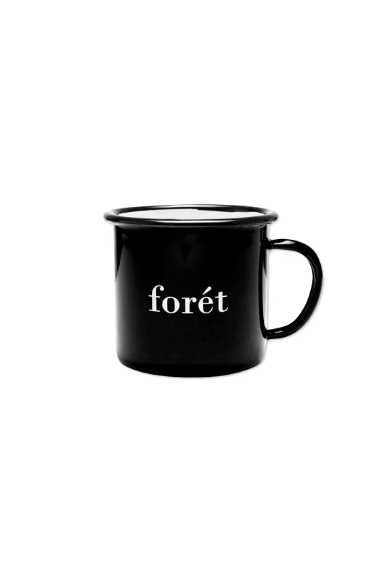 FORÉT Forét μονόχρωμη κούπα με λογότυπο 8 cm - 2410 Μαύρο