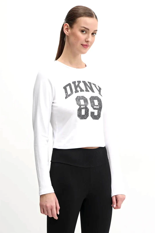 DKNY DKNY γυαικεία μπλούζα με λογότυπο - DP4T9979 Λευκό