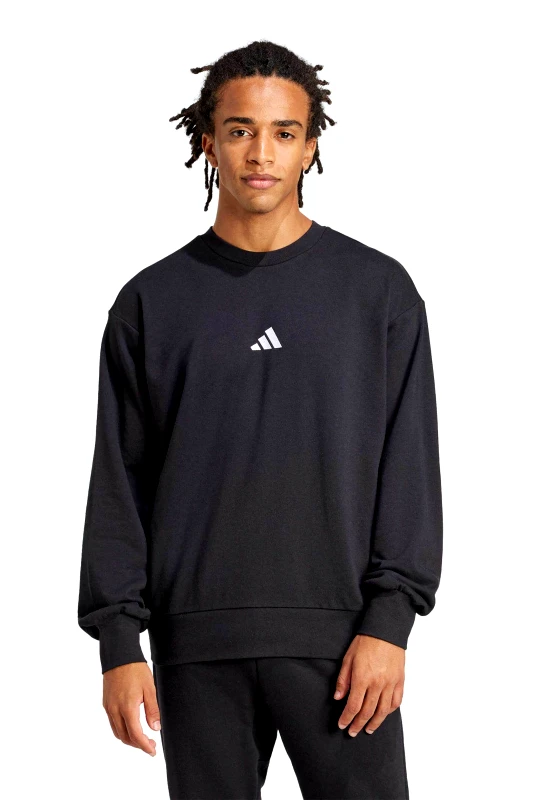 ADIDAS Adidas ανδρική μπλούζα φούτερ Standard Fit "Essentials Feelcozy" - JE3837 Μαύρο