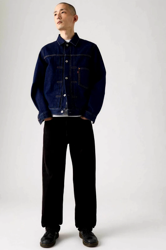 LEVI'S Levi's® ανδρικό τζιν παντελόνι πεντάτσεπο με logo patch Loose Fit "568" - 290370066 Μαύρο