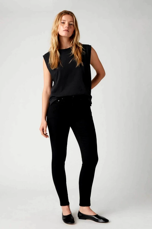 LEVI'S Levi's® γυναικείο ψηλόμεσο τζιν παντελόνι Skinny Fit "721" - 188820762 Μαύρο