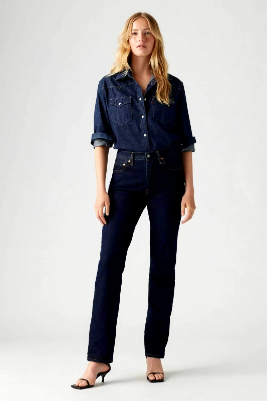 LEVI'S Levi's® γυναικείο τζιν παντελόνι ψηλόμεσο Original Fit "501®" - 125010384 Μαύρο