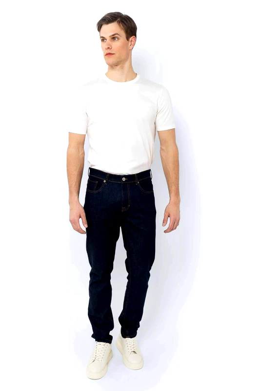 THE BOSTONIANS The Bostonians ανδρικό τζιν παντελόνι πεντάτσεπο Regular Fit - CJ2150523 Μπλε Σκούρο
