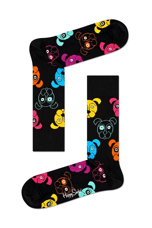 HAPPY SOCKS Happy Socks unisex κάλτσες "Dog" - DOG01-9050 Μαύρο