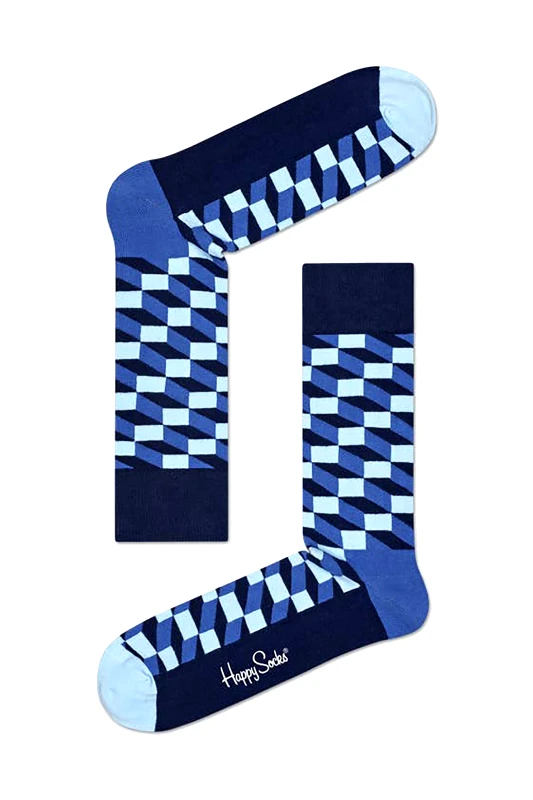 HAPPY SOCKS Happy Socks unisex κάλτσες "Filled Optic" - FIO01-6050 Μπλε Σκούρο