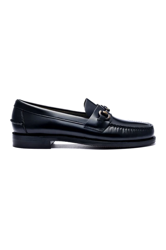 SEBAGO Sebago® ανδρικά loafers δερμάτινα με αγκράφα "Classic Joe" - L7001570-902W Μαύρο