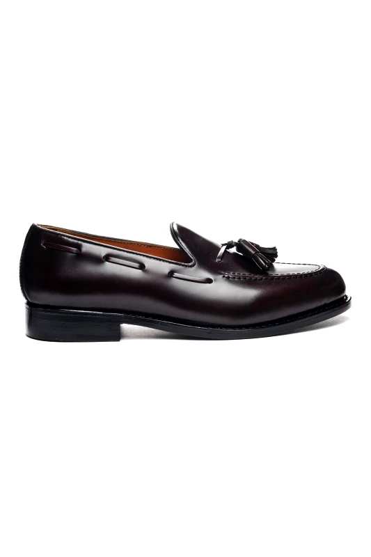 SEBAGO Sebago® ανδρικά δερμάτινα loafers μονόχρωμα με διακοσμητική φούντα "Medford Gyw" - L731139W-903R Καφέ