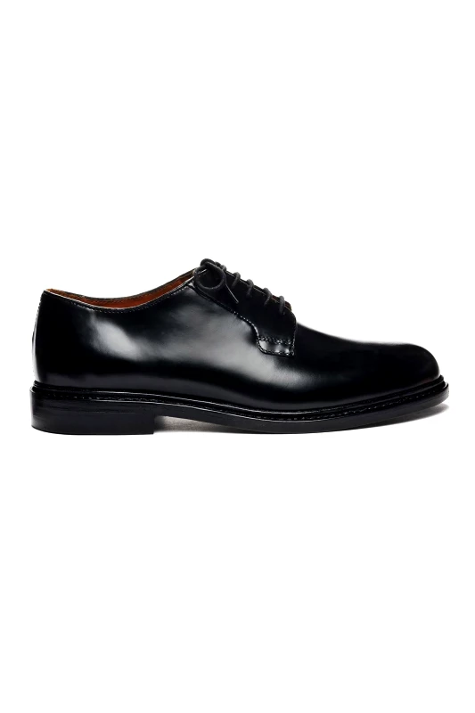 Sebago® ανδρικά δερμάτινα παπούτσια μονόχρωμα με κορδόνια "Milton" - L77113NW-902R Μαύρο φωτογραφία