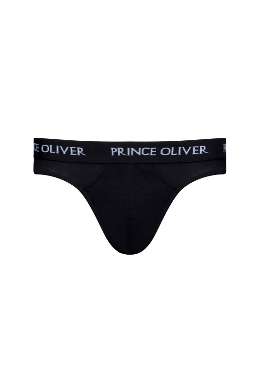 PRINCE OLIVER Prince Oliver σετ ανδρικά εσώρουχα slip με λογότυπo - 33029033 Μαύρο