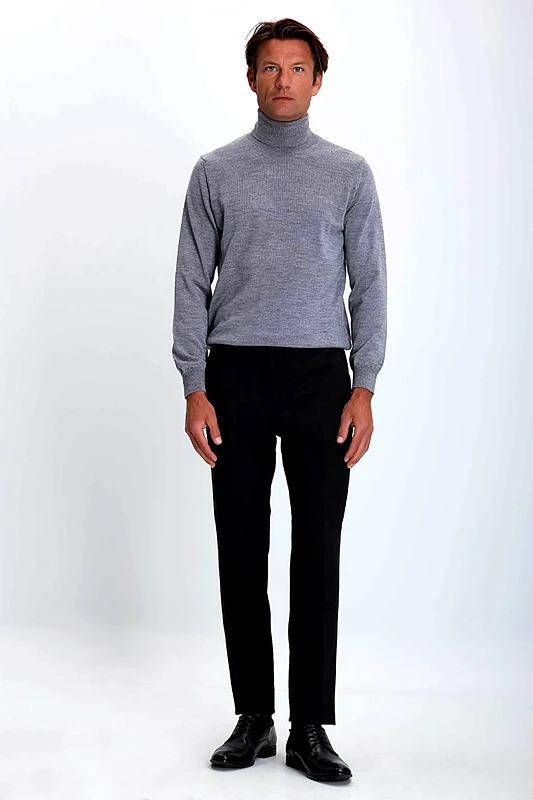 VARDAS Vardas αδνρικό παντελόνι μονόχρωμο "Formal" Slim Fit - D105000511405101 Γκρι Σκούρο