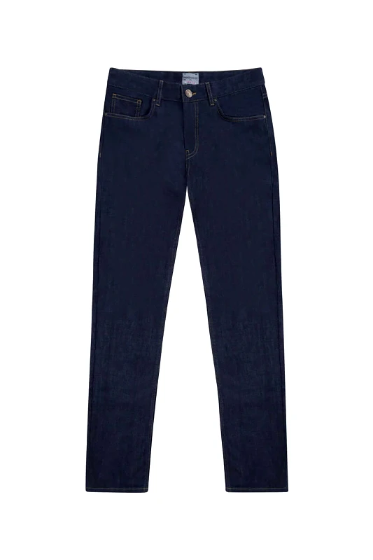 PRINCE OLIVER Prince Oliver ανδρικό τζιν παντελόνι πεντάτσεπο Comfort Slim - 10569005 Μπλε Σκούρο