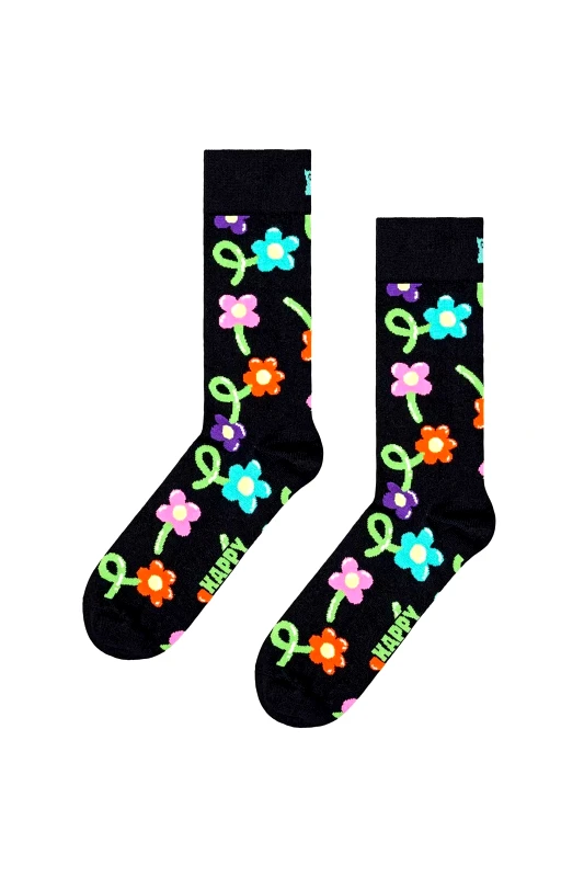 HAPPY SOCKS Happy Socks unisex κάλτσες "Balloon Flower" - P001556 Μαύρο
