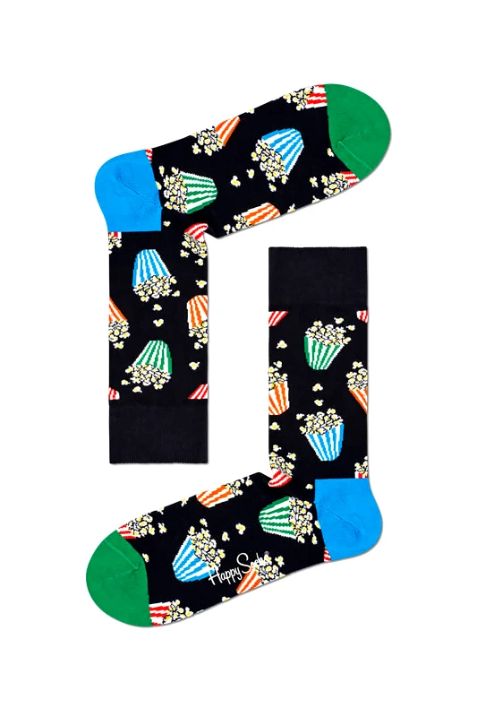 HAPPY SOCKS Happy Socks unisex κάλτσες "Pop-corn" - POP01-9300 Μαύρο