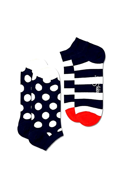 HAPPY SOCKS Happy Socks unisex κοντές κάλτσες σε διάφορα σχέδια (Σετ 2 τεμάχια) - BDS02-6500 Μαύρο