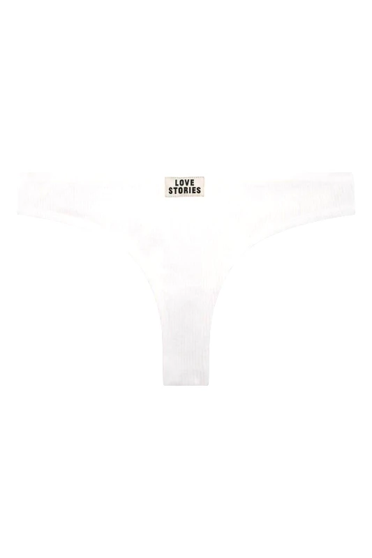 LOVE STORIES Love Stories γυναικείο σλιπ μονόχρωμο ribbed "Lima" - L2371985180 Λευκό