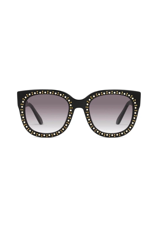 JIMMY FAIRLY SUNGLASSES Jimmy Fairly γυναικεία γυαλιά ηλίου ρετρό με διακοσμητικά στρας - P283-BCKs Μαύρο