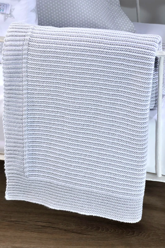 DOWN TOWN HOME DOWN TOWN Home βρεφική κουβέρτα κούνιας με ρίγες "DT441" 90 x 120 cm - 15-0139