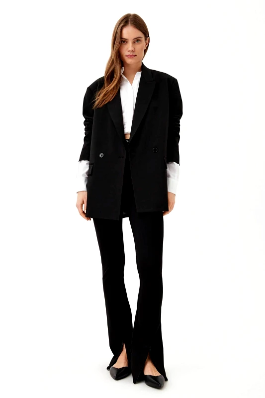 HUGO Hugo Boss γυναικείο παντελόνι ψηλόμεσο Slim Fit "Norinda" - 50530455 Μαύρο