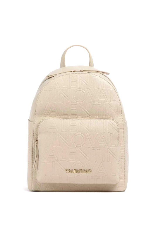 VALENTINO BY MARIO VALENTINO Valentino γυναικείο backpack με all-over ανάγλυφο σχέδιο και μεταλλικό λογότυπο "Pansy" - 17LVBS8PG20/PAN Μπεζ