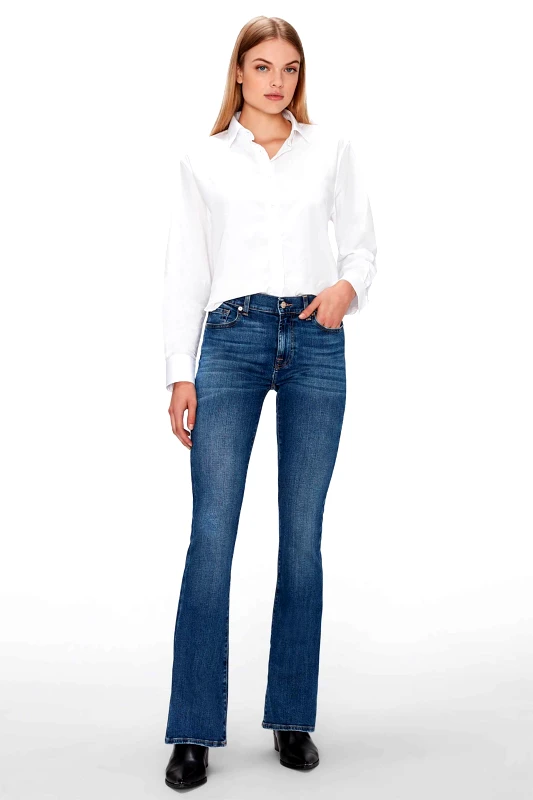 7 FOR ALL MANKIND 7 For All Mankind γυναικείο τζιν παντελόνι πεντάτσεπο Bootcut Fit - JSWB44A0NT Denim Blue