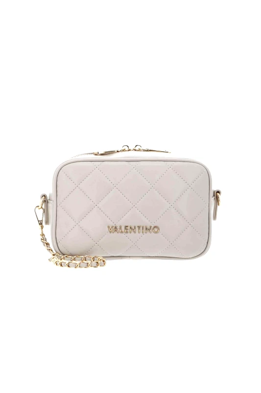 VALENTINO BY MARIO VALENTINO Valentino γυναικείο mini bag crossbody καπιτονέ με μεταλλικό λογότυπο "Ocarina" - 17LVBS3KK51R/OC Μπεζ