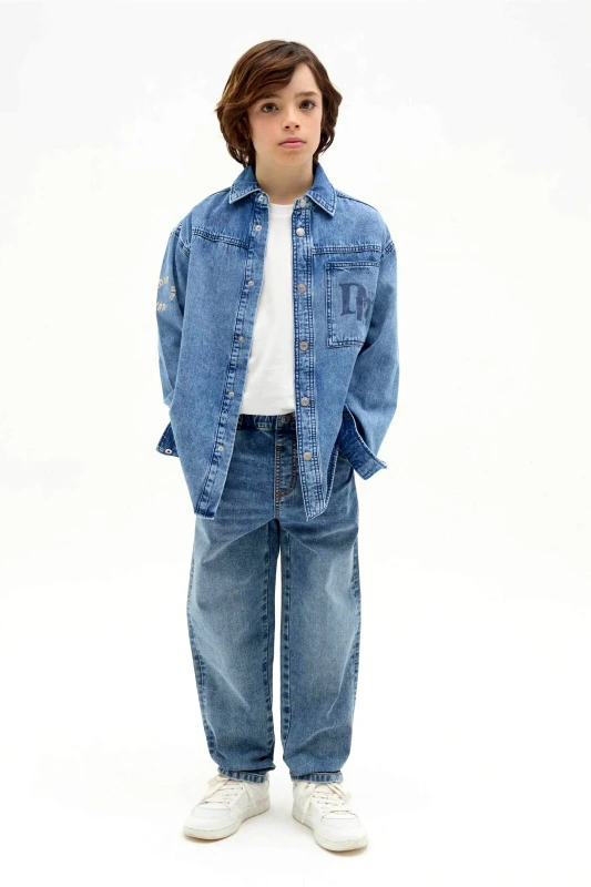 OVS KIDS OVS παιδικό τζιν παντελόνι πεντάτσεπο Regular Fit - 002174779 Μπλε Σκούρο