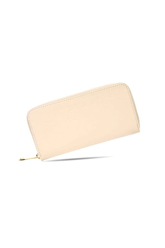 FOLLI FOLLIE Folli Follie γυναικείο πορτοφόλι μονόχρωμο με ανάγλυφο λογότυπο "Mini Discoveries" - WA22L001GI Μπεζ