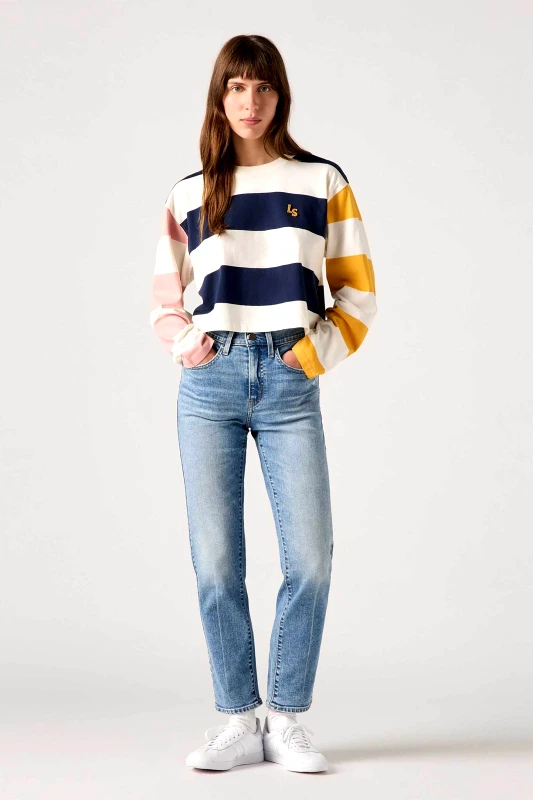 LEVI'S Levi's® γυναικείο τζιν παντελόνι ψηλόμεσο πεντάτσεπο Slim Fit "724" - 188830386 Denim Blue Ανοιχτό