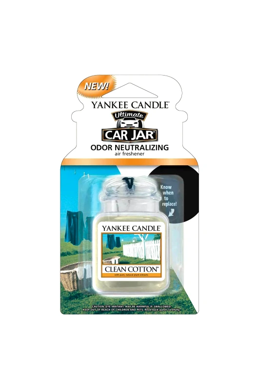 YANKEE CANDLE Yankee Candle αρωματικό gel για το αυτοκίνητο "Clean Cotton" 6.9 x 8.1 cm - 1220878E