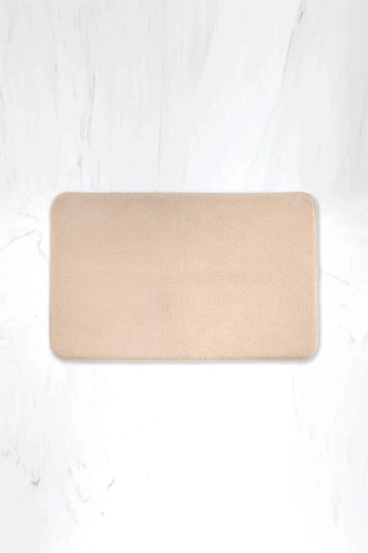 DOWN TOWN HOME DOWN TOWN Home αντιολισθητικό χαλάκι μπάνιου μονόχρωμο "Welsoft Beige" 50 x 80 cm - 60-0301