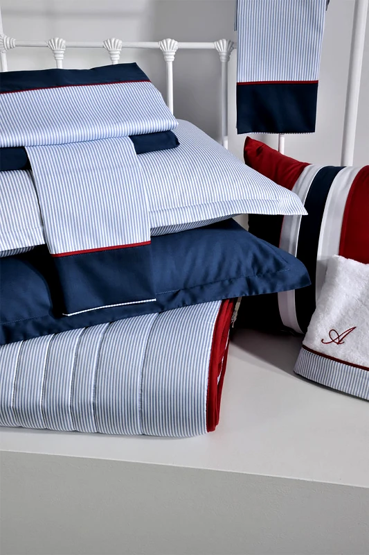 DOWN TOWN HOME DOWN TOWN Home Σετ μαξιλαροθήκες για μαξιλάρια ύπνου με ριγέ σχέδιο "700" 52 x 75 cm - 41-0552