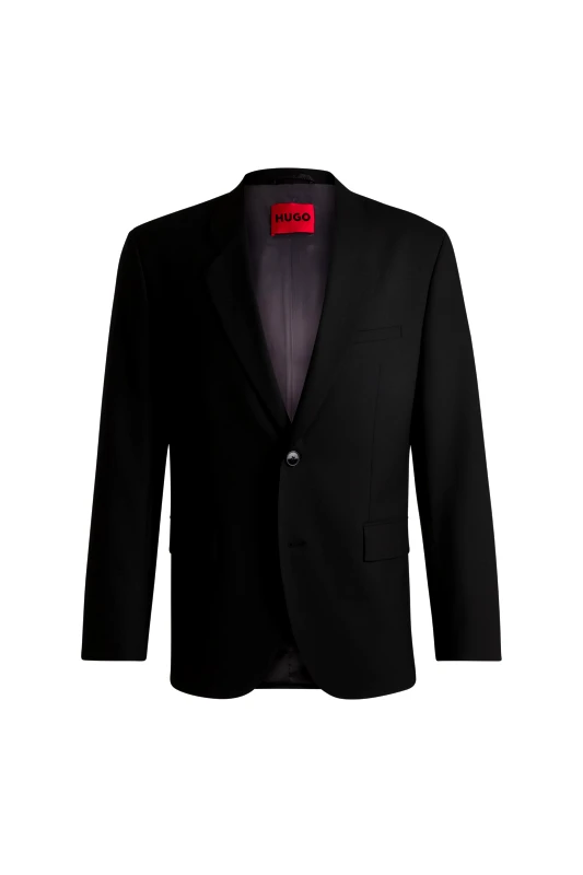 HUGO Hugo Boss ανδρικό σακάκι μονόχρωμο - 50530143-** Μαύρο