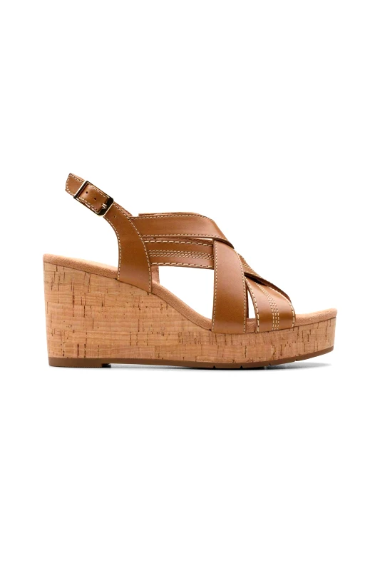CLARKS Clarks γυναικεία πλατφόρμα "Sabina Sling" - 26181461 Ταμπά
