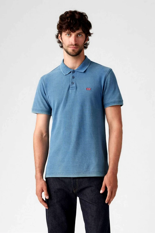 LEVI'S Levi's® ανδρική μπλούζα πόλο με κεντημένο λογότυπο Standard Fit - 358830271 Μπλε Ανοιχτό