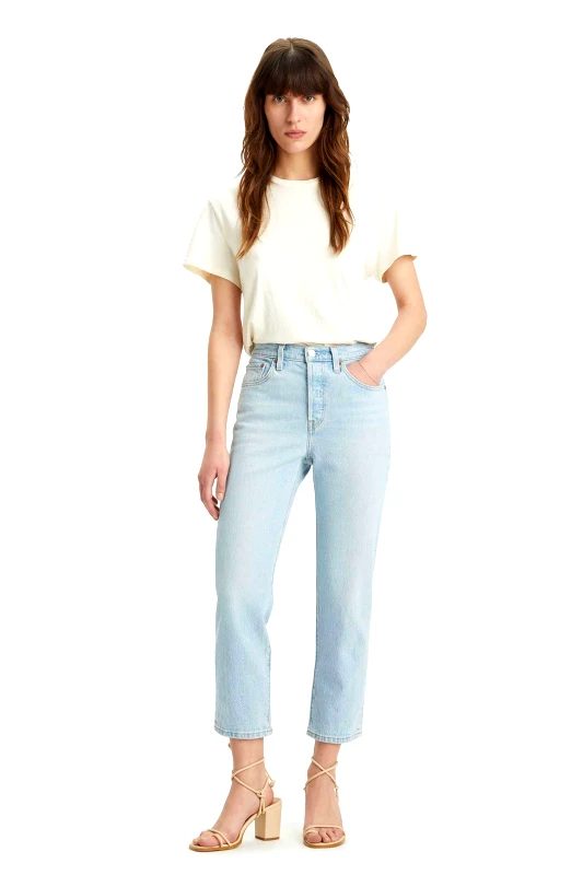 LEVI'S Levi's® γυναικείο τζιν παντελόνι ψηλόμεσο cropped πεντάτσεπο Straight Fit "501" - 362000326 Denim Blue Ανοιχτό