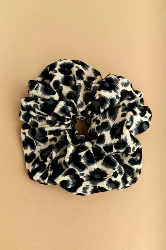 ATTRATTIVO Attrattivo γυναικείο scrunchie με animal print - 9K22770 Εκρού